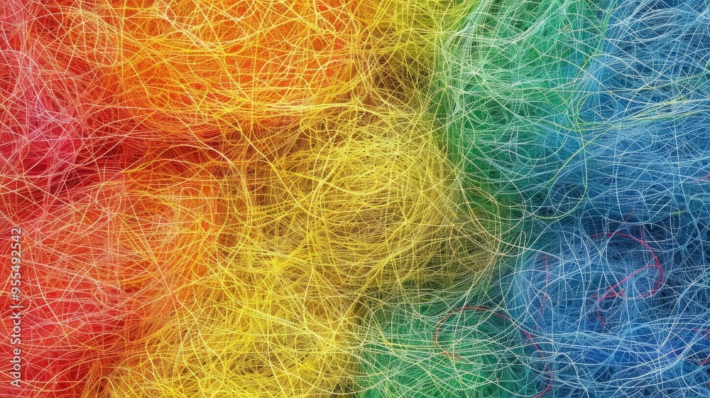 Obraz premium Abstract Rainbow Lines Background
