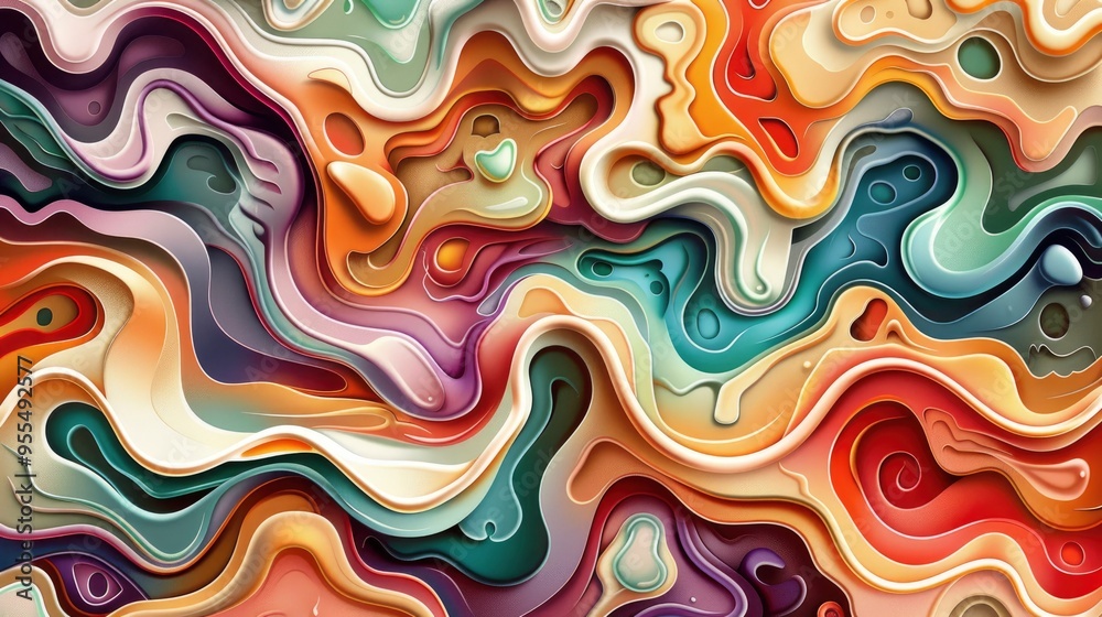 Abstract Colorful Wavy Pattern Background Abstract Colorful Wavy Pattern Background