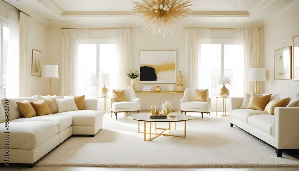 Fototapeta premium Photo interior modern design room 3d illustration