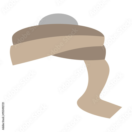 Traditional turban Vector Flat Icon Design