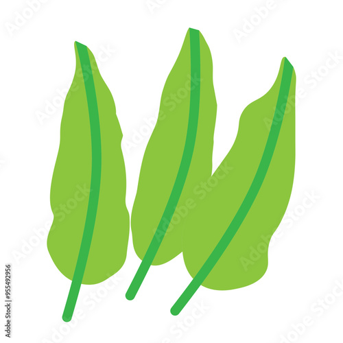 Mango Leaves Vector Flat Icon Design