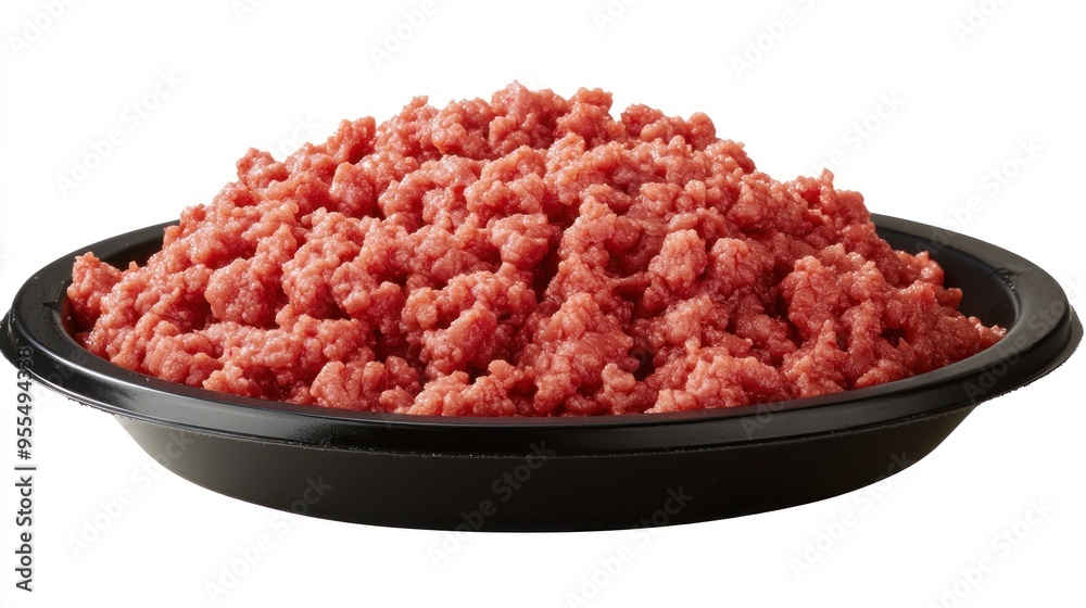 Ground Beef in a Black Bowl Ground Beef in a Black Bowl