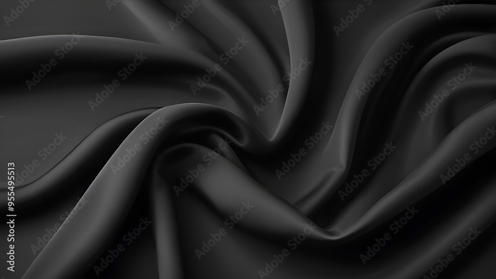 black wrinkled fabric folds background black wrinkled fabric folds background