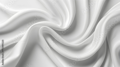 white wrinkled fabric folds background