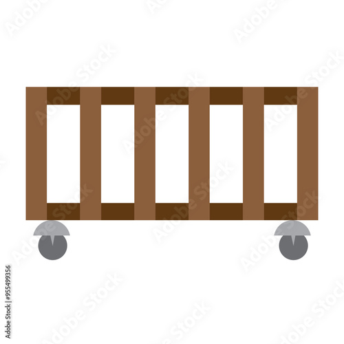 Crib Vector Flat Icon Design