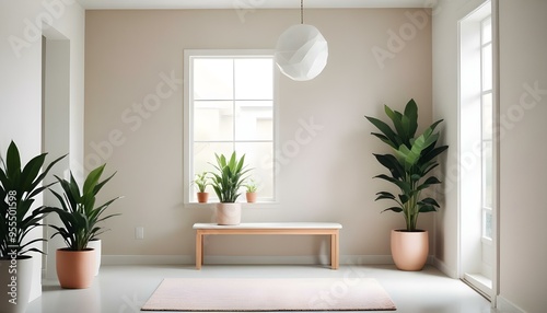 Photo interior modern design room 3d illustration