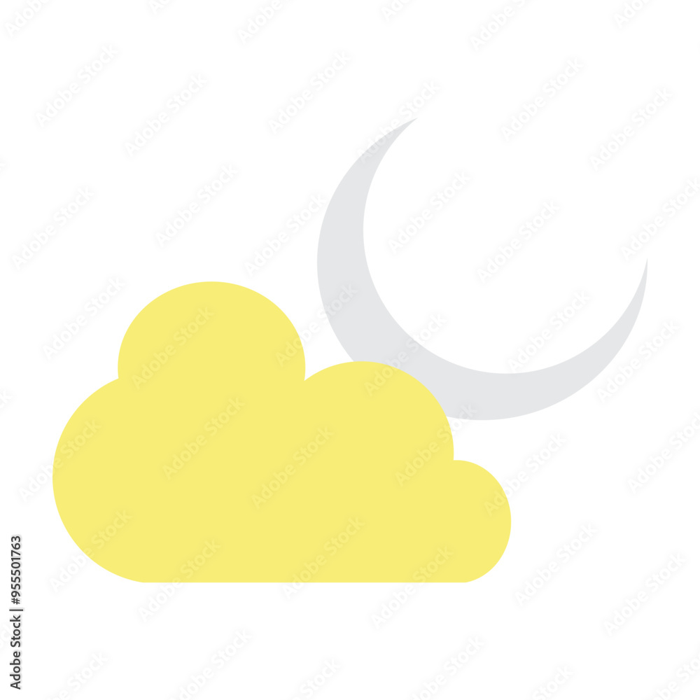 Moon Vector Flat Icon Design Moon Vector Flat Icon Design