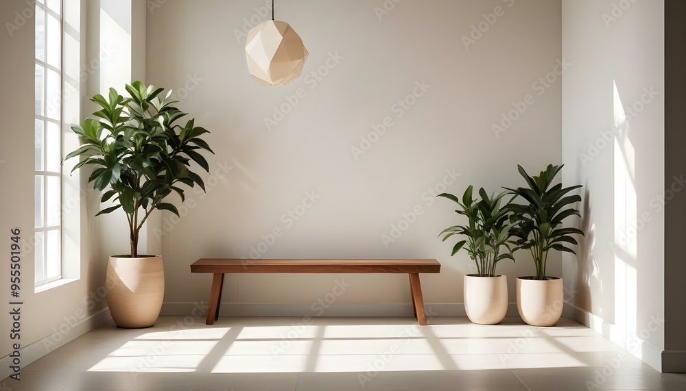 Fototapeta premium Photo interior modern design room 3d illustration