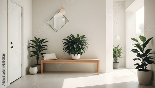 Photo interior modern design room 3d illustration