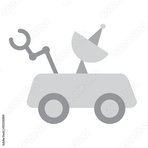 Moon Rover Vector Flat Icon Design