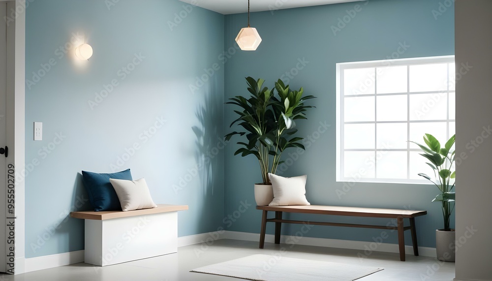 Photo interior modern design room 3d illustration Photo interior modern design room 3d illustration