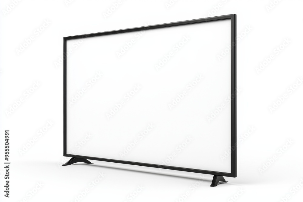 TV screen mockup on isolated background created with Generative AI TV screen mockup on isolated background created with Generative AI