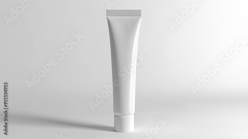 White Tube Mockup on a White Background