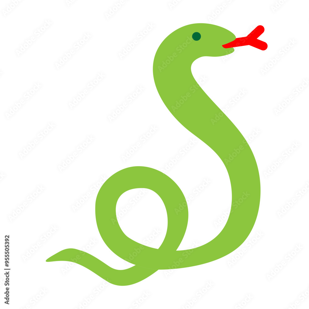 Naklejka premium Snake Vector Flat Icon Design