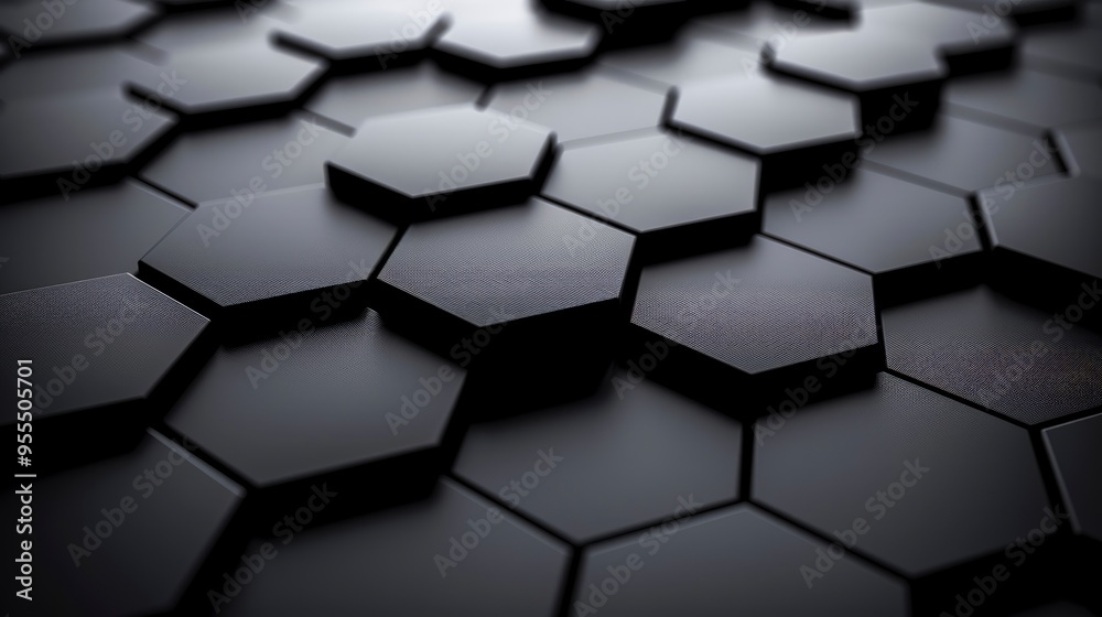 Abstract Black Hexagon Pattern Abstract Black Hexagon Pattern