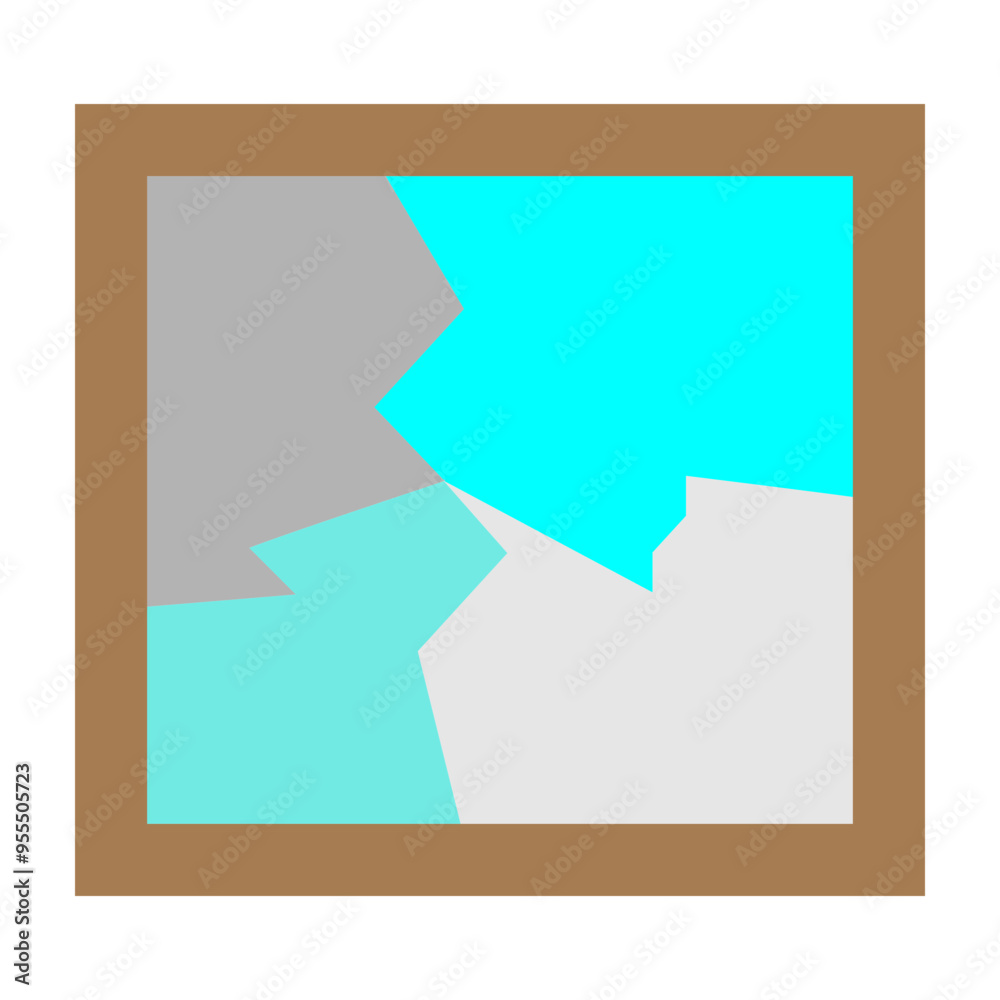 Broken Glass Vector Flat Icon Design Broken Glass Vector Flat Icon Design