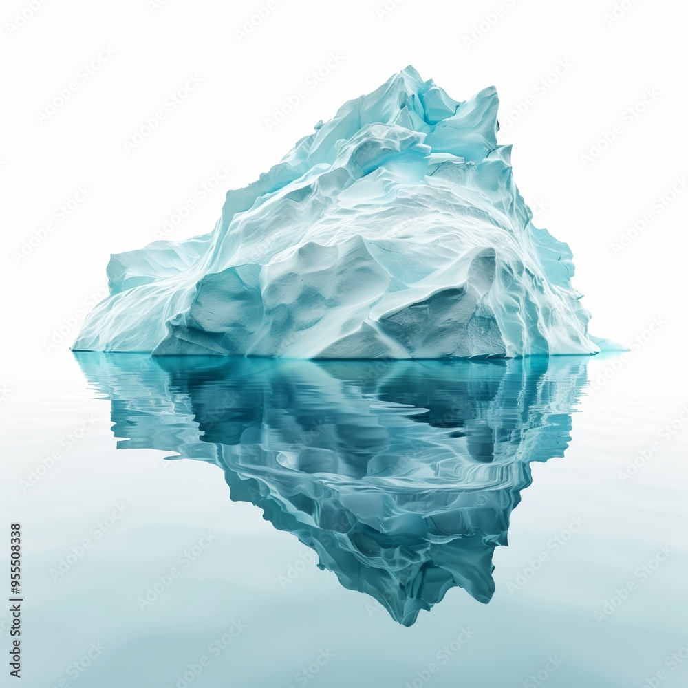 Obraz premium Iceberg isolated on white background 