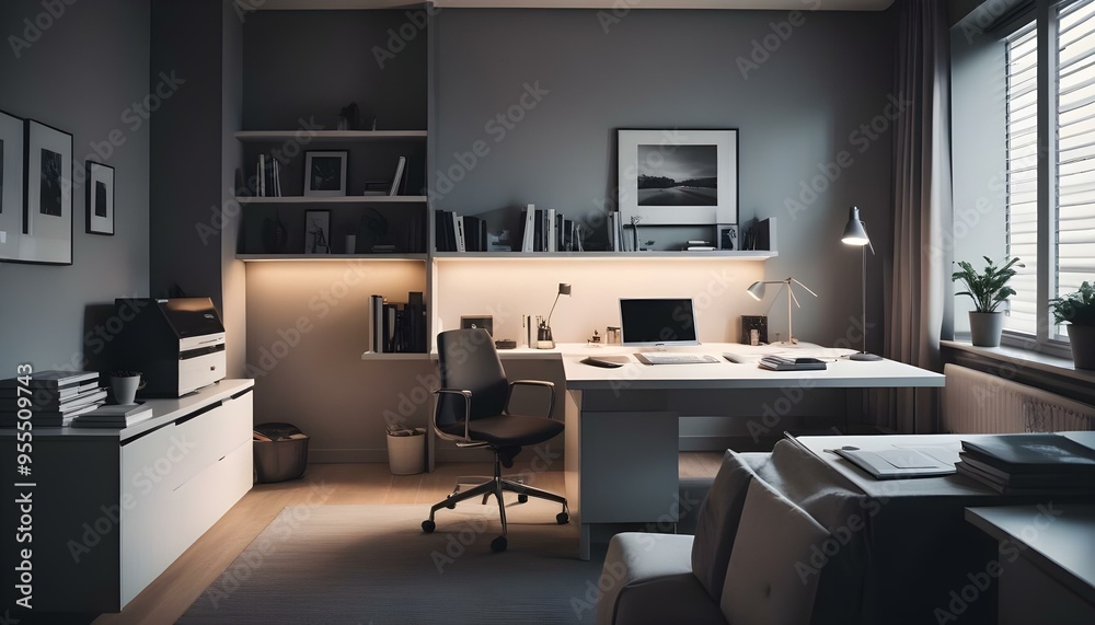 Fototapeta premium Photo interior modern design room 3d illustration