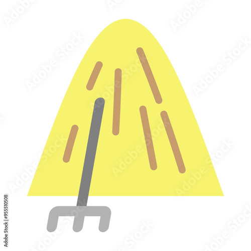 Haystack Vector Flat Icon Design