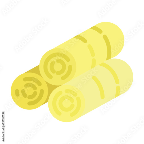 Bales of Hay Vector Flat Icon Design