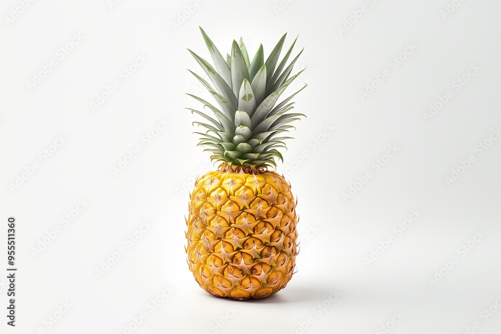pineapple isolated on white background, full depth of field pineapple isolated on white background, full depth of field