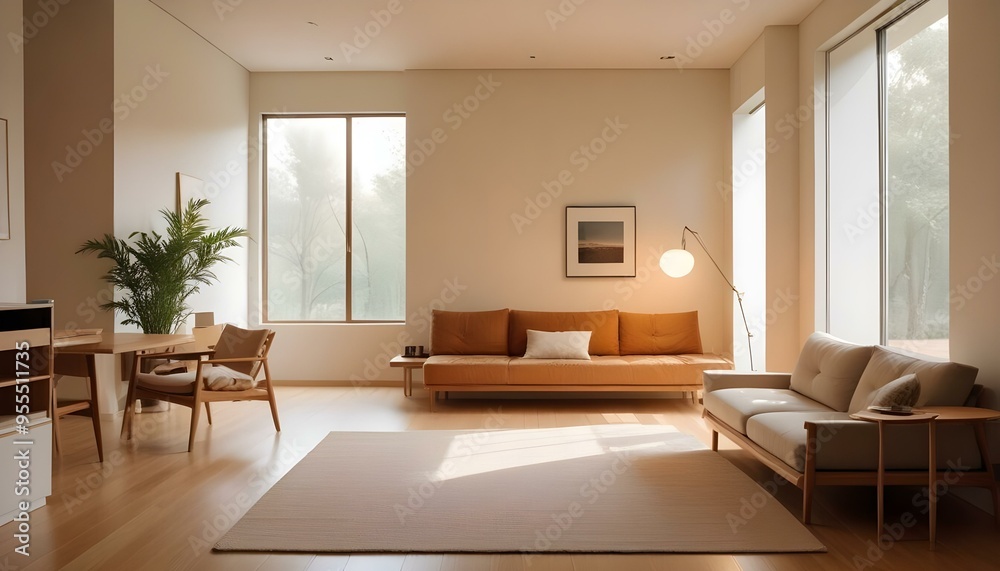 Fototapeta premium Photo interior modern design room 3d illustration