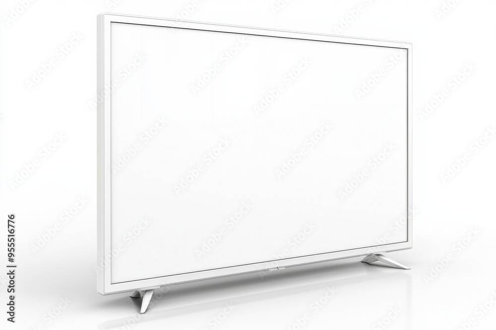 TV screen mockup on isolated background created with Generative AI TV screen mockup on isolated background created with Generative AI