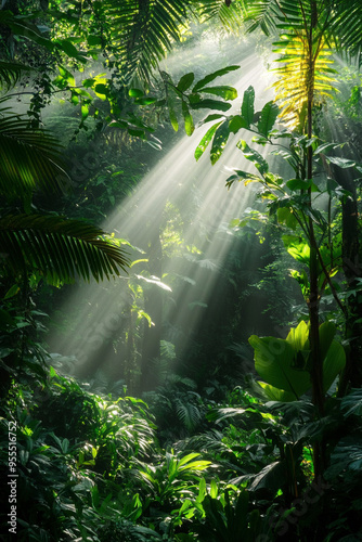 Sonnenstrahlen im Wald