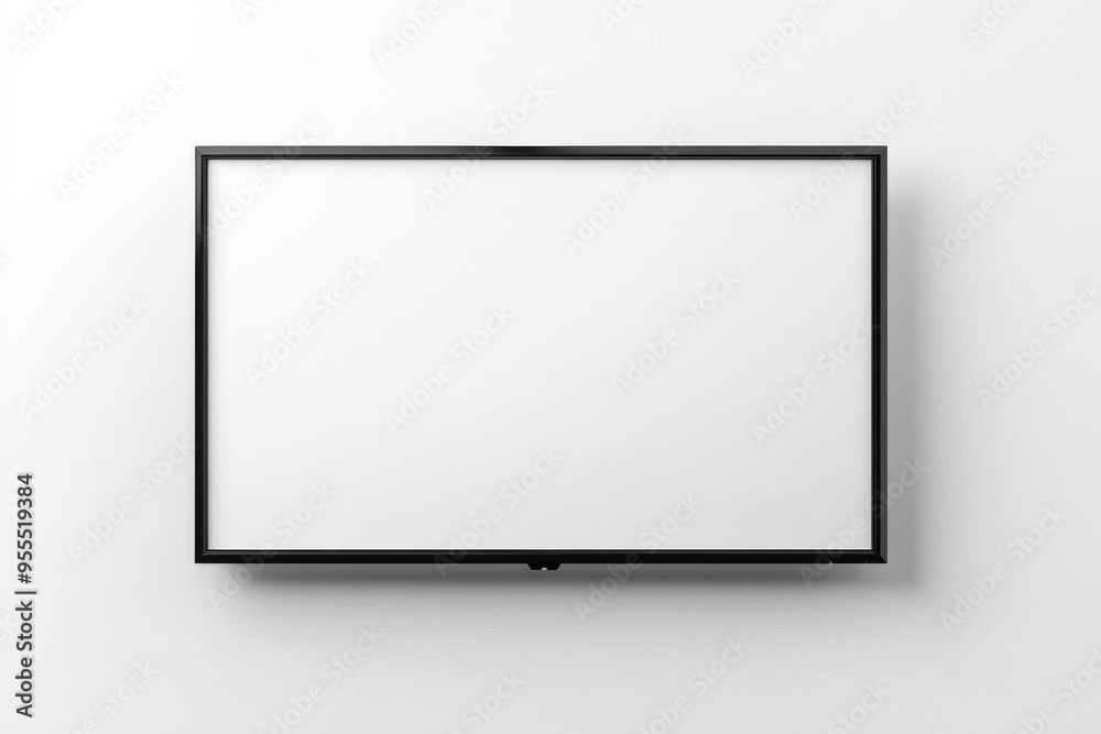 TV screen mockup on isolated background created with Generative AI TV screen mockup on isolated background created with Generative AI