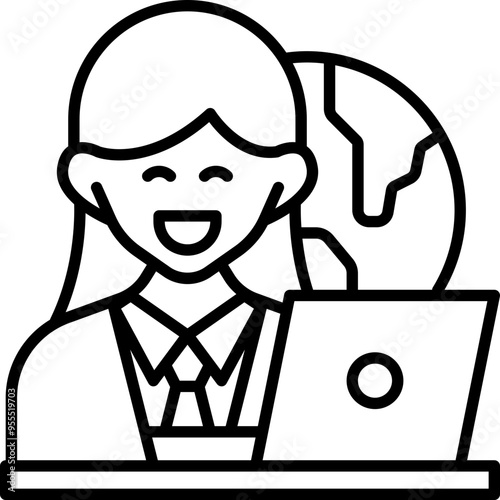 Travel agent icon