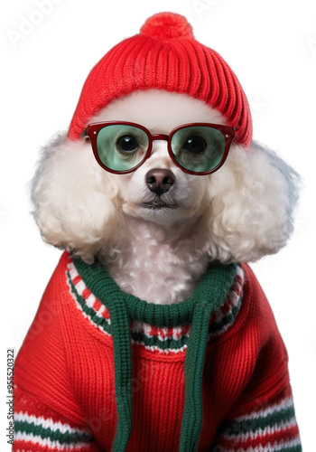 PNG Glasses portrait sweater mammal.