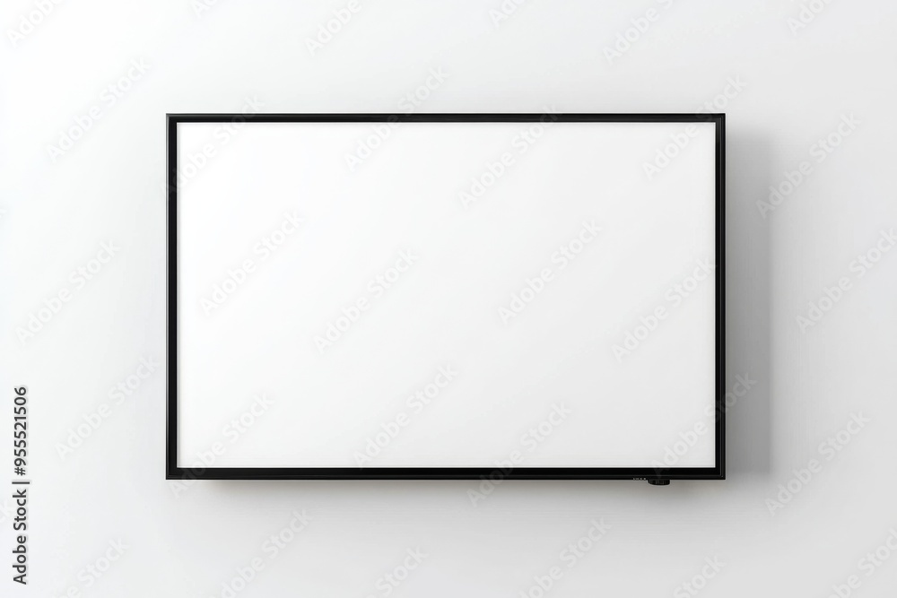 TV screen mockup on isolated background created with Generative AI TV screen mockup on isolated background created with Generative AI