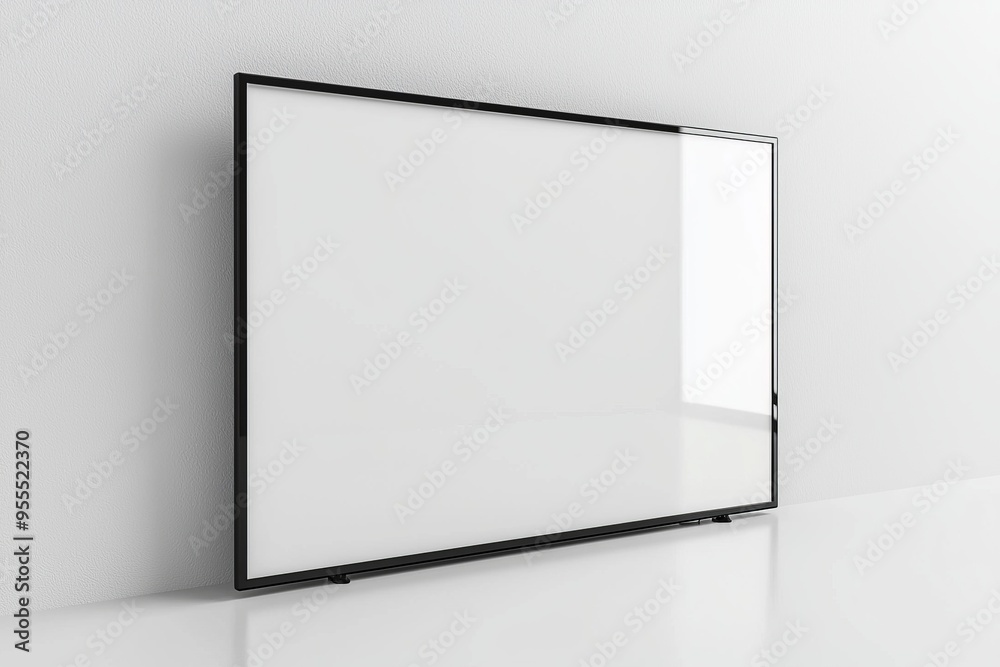 TV screen mockup on isolated background created with Generative AI TV screen mockup on isolated background created with Generative AI