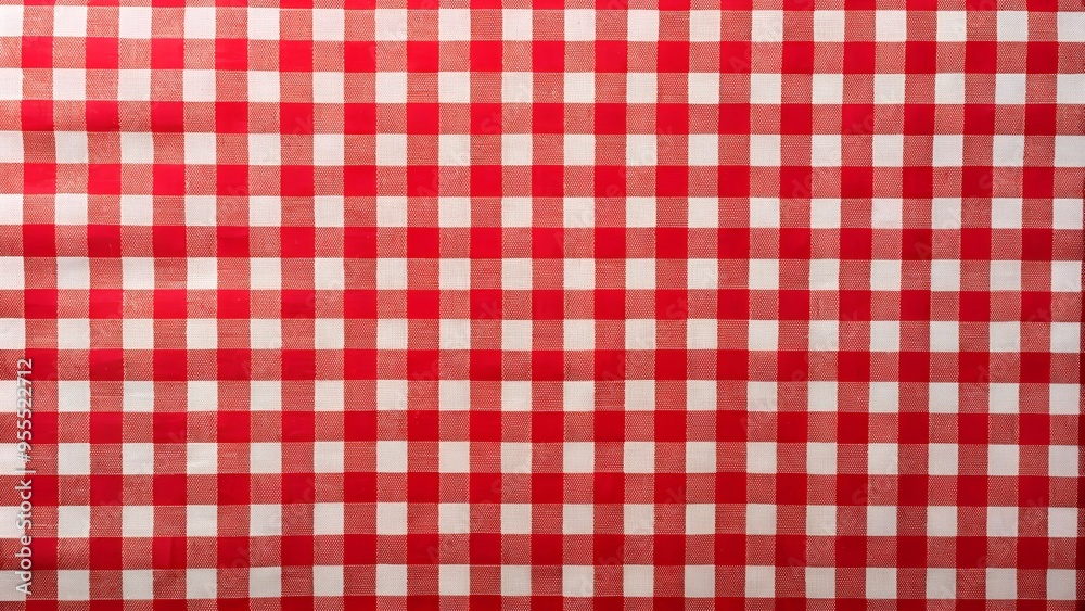 Gingham Checkered Red and White Tablecloth Texture for Backgrounds and Designs Gingham Checkered Red and White Tablecloth Texture for Backgrounds and Designs