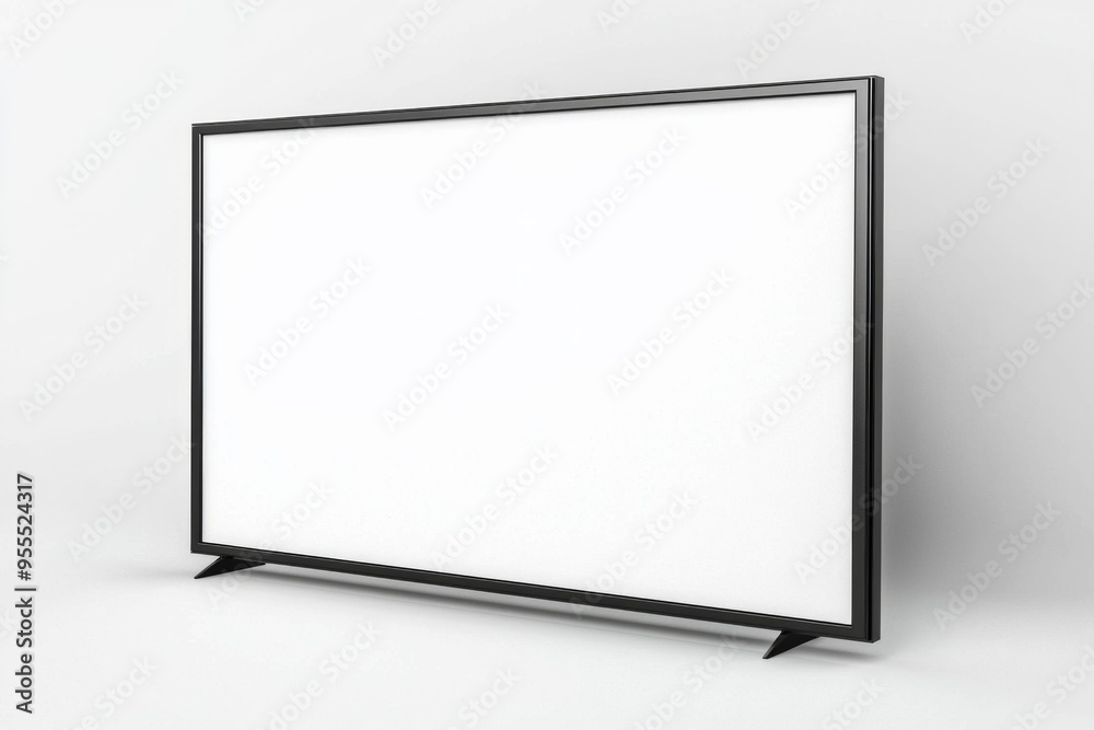 TV screen mockup on isolated background created with Generative AI TV screen mockup on isolated background created with Generative AI