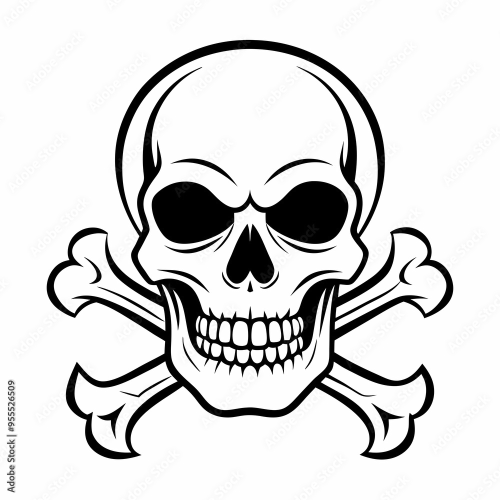 Cutlery Icon Vector Art Danger Skull Icon - Vector Art Illustration Cutlery Icon Vector Art Danger Skull Icon - Vector Art Illustration