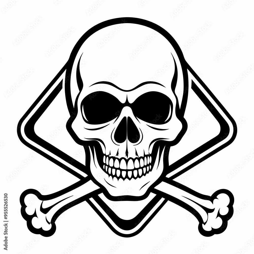 Cutlery Icon Vector Art Danger Skull Icon - Vector Art Illustration Cutlery Icon Vector Art Danger Skull Icon - Vector Art Illustration