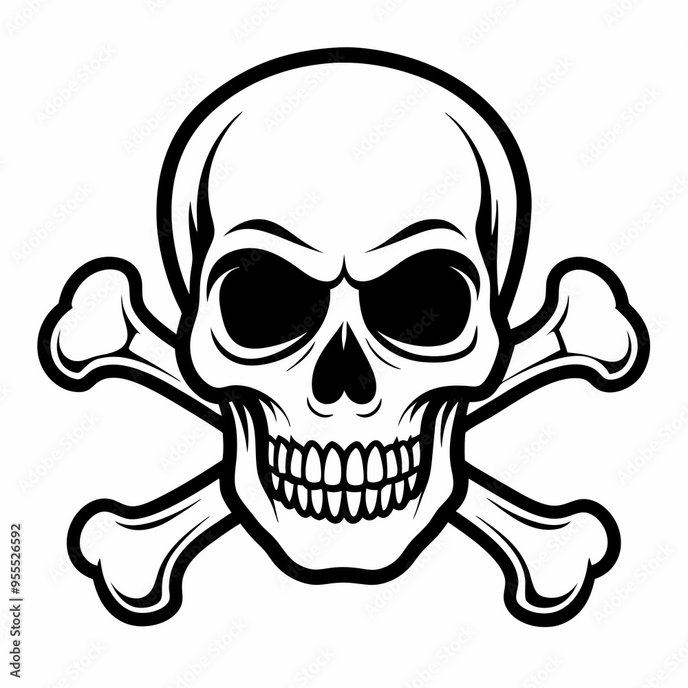 Cutlery Icon Vector Art Danger Skull Icon - Vector Art Illustration Cutlery Icon Vector Art Danger Skull Icon - Vector Art Illustration