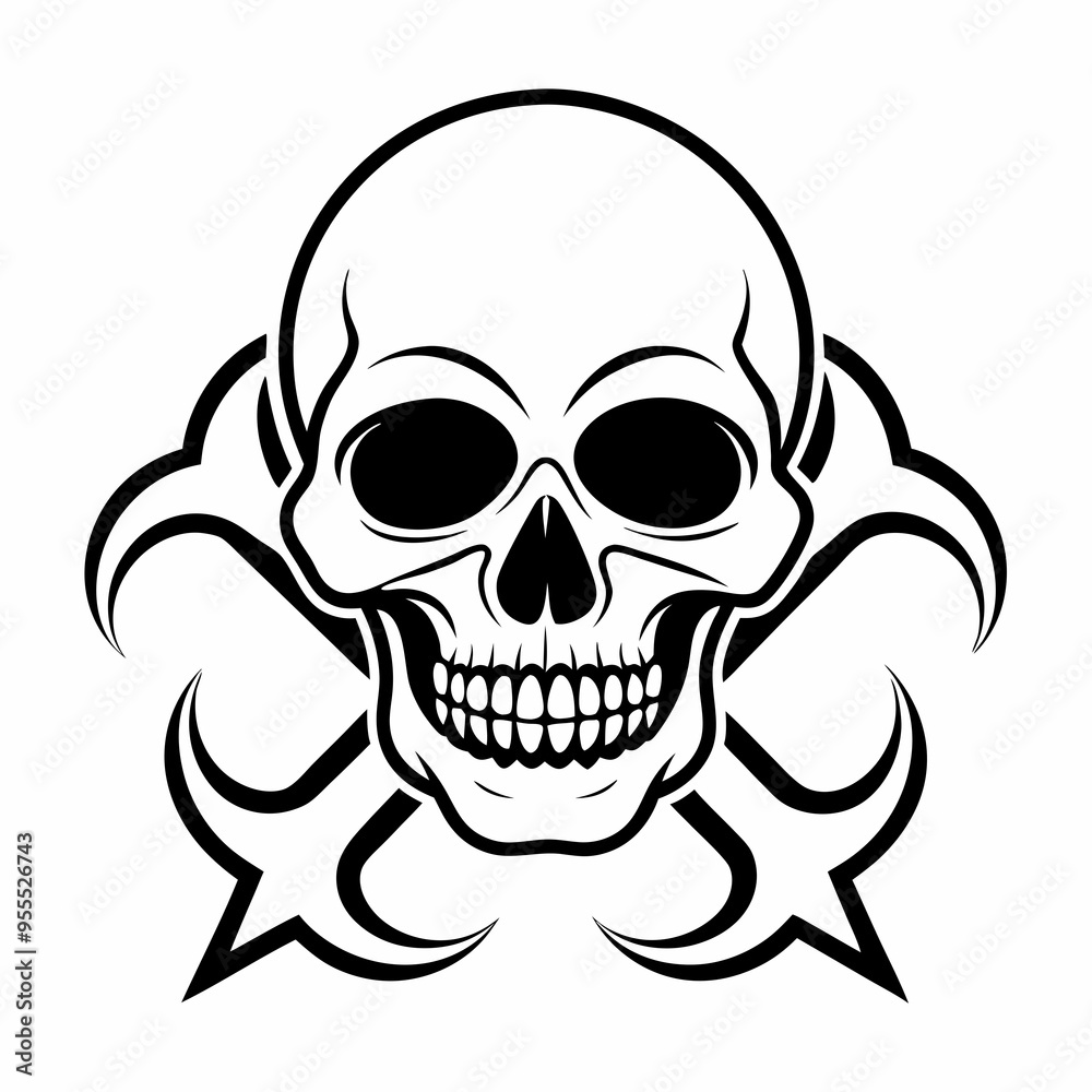 Cutlery Icon Vector Art Danger Skull Icon - Vector Art Illustration Cutlery Icon Vector Art Danger Skull Icon - Vector Art Illustration