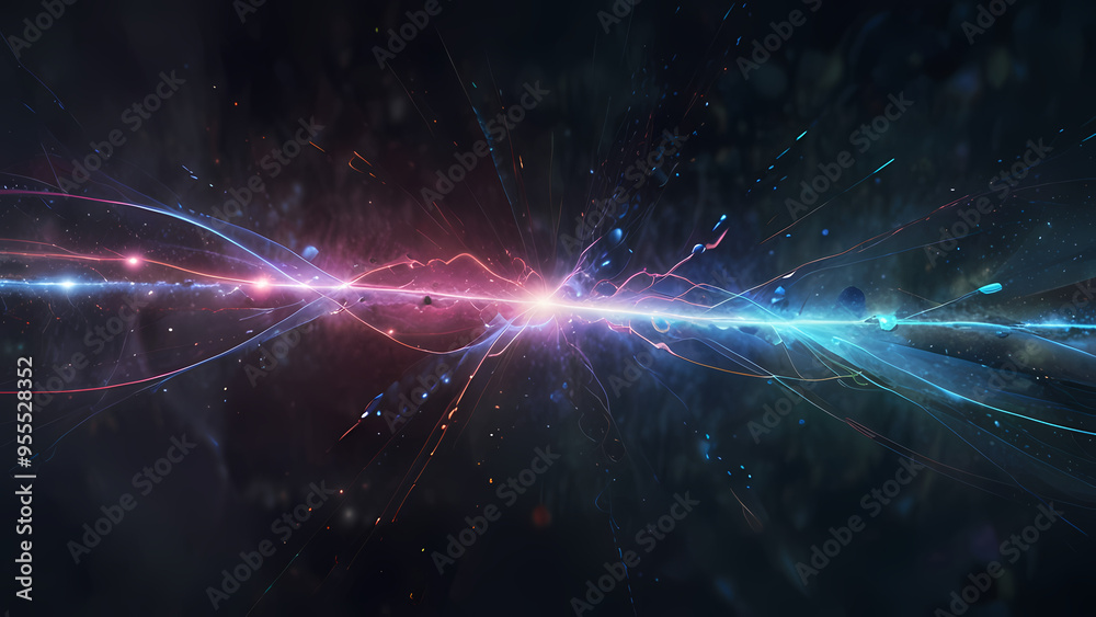 An ethereal abstract background illustrating the concept of ionization, with glowing negative and positive ions swirling in a misty atmosphere, connected by subtle lines of force An ethereal abstract background illustrating the concept of ionization, with glowing negative and positive ions swirling in a misty atmosphere, connected by subtle lines of force