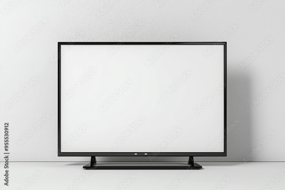 TV screen mockup on isolated background created with Generative AI TV screen mockup on isolated background created with Generative AI