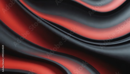 Abstract background of black and red wavy lines.