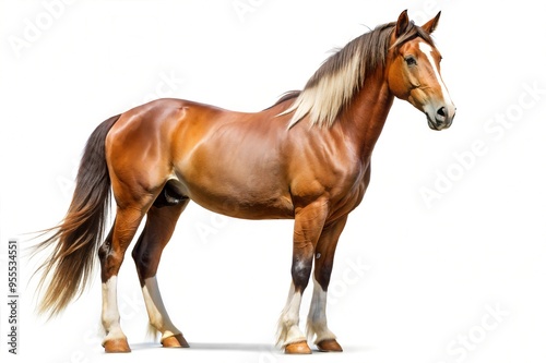 Horse isolated on a pure white background

