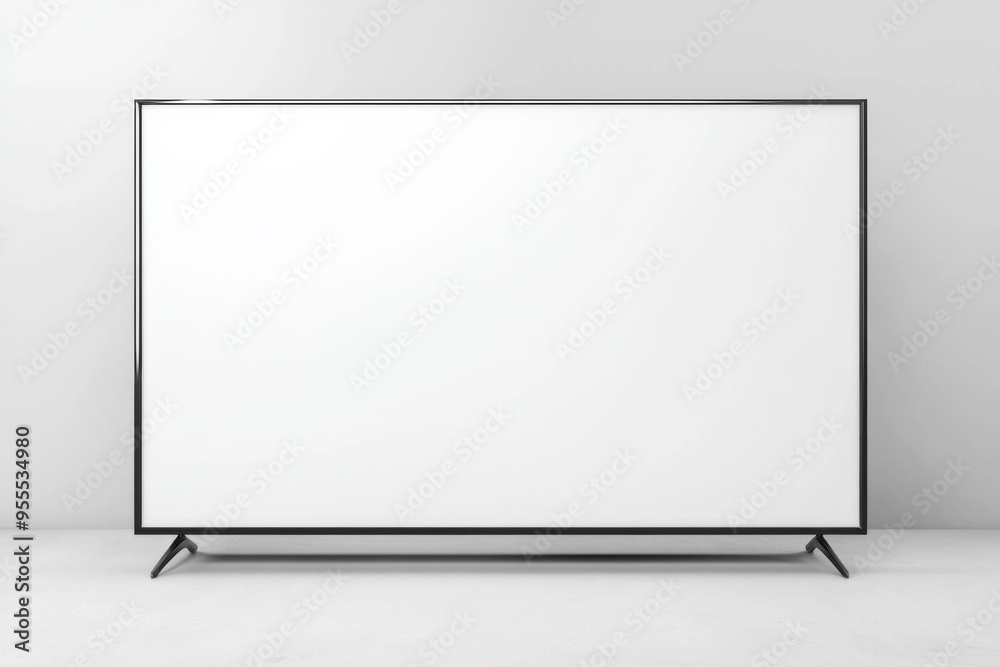 TV screen mockup on isolated background created with Generative AI TV screen mockup on isolated background created with Generative AI