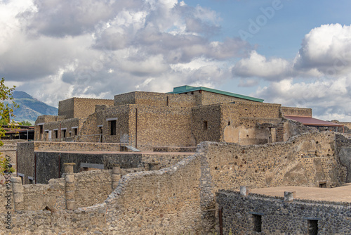 vue de ruines de la ville de Pompéi 