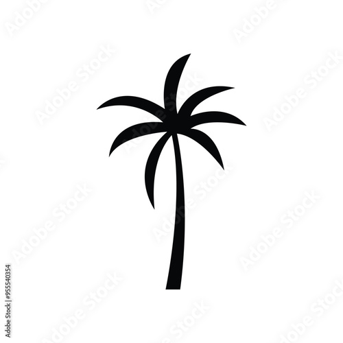 Palm tree summer logo template