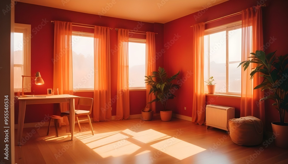 Fototapeta premium Photo interior modern design room 3d illustration