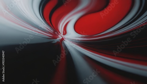 Abstract red, white, and black swirled background with a blurred center.