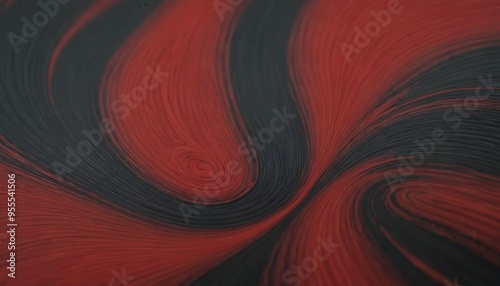 Abstract red and black swirled pattern.