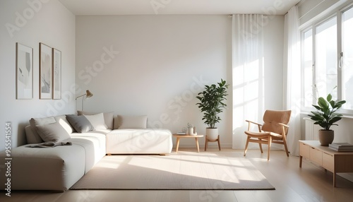 Photo interior modern design room 3d illustration